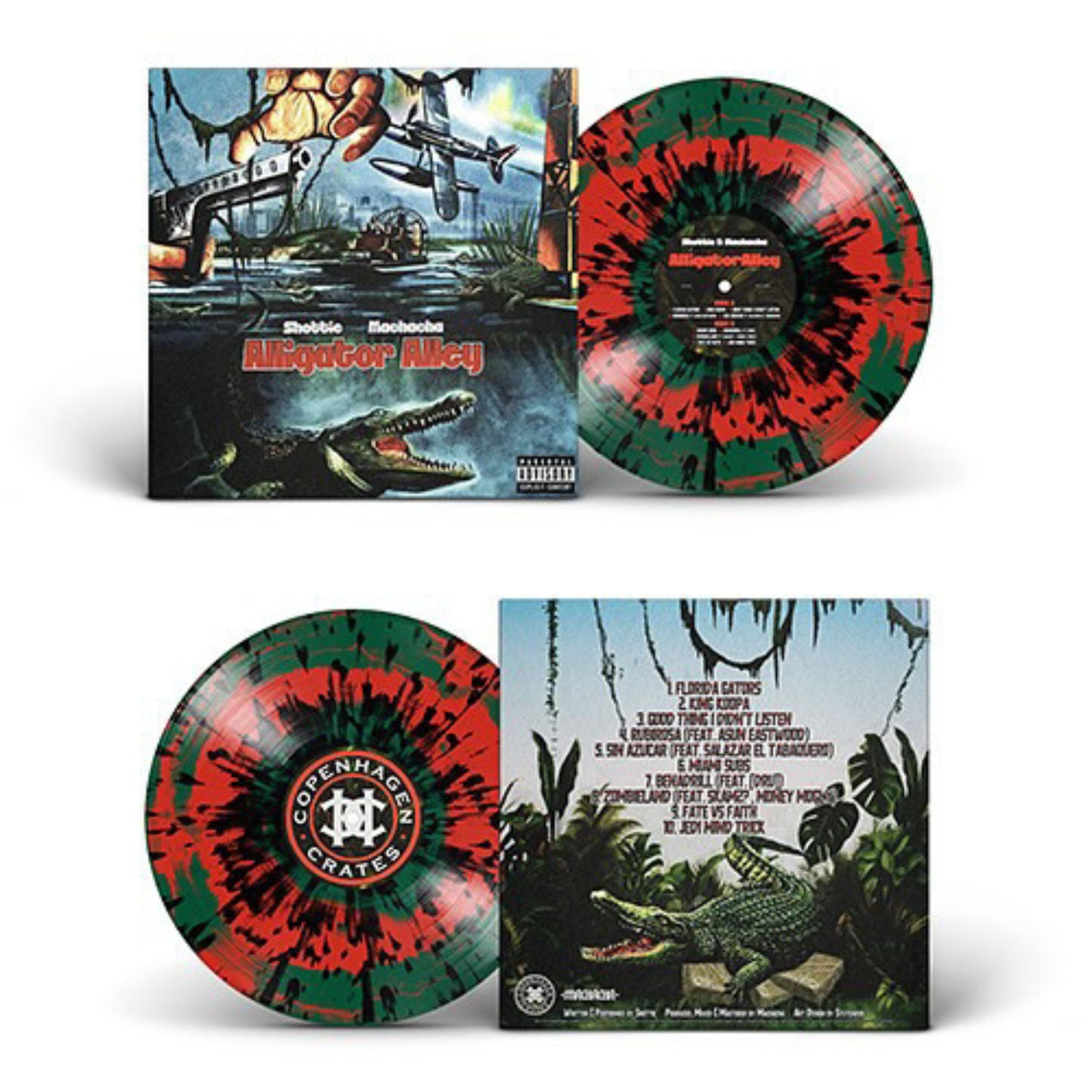 Shottie x Machacha - ALLIGATOR ALLEY Vinyl Record (Red & Green Splatter) *LIMITED*