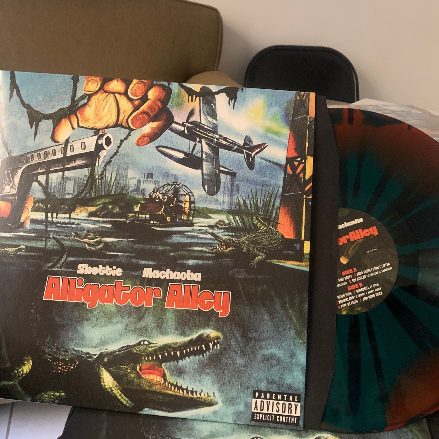 Shottie x Machacha - ALLIGATOR ALLEY Vinyl Record (Red & Green Splatter) *LIMITED*
